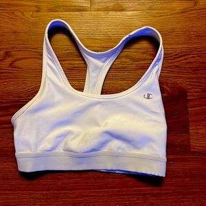 white sports bra